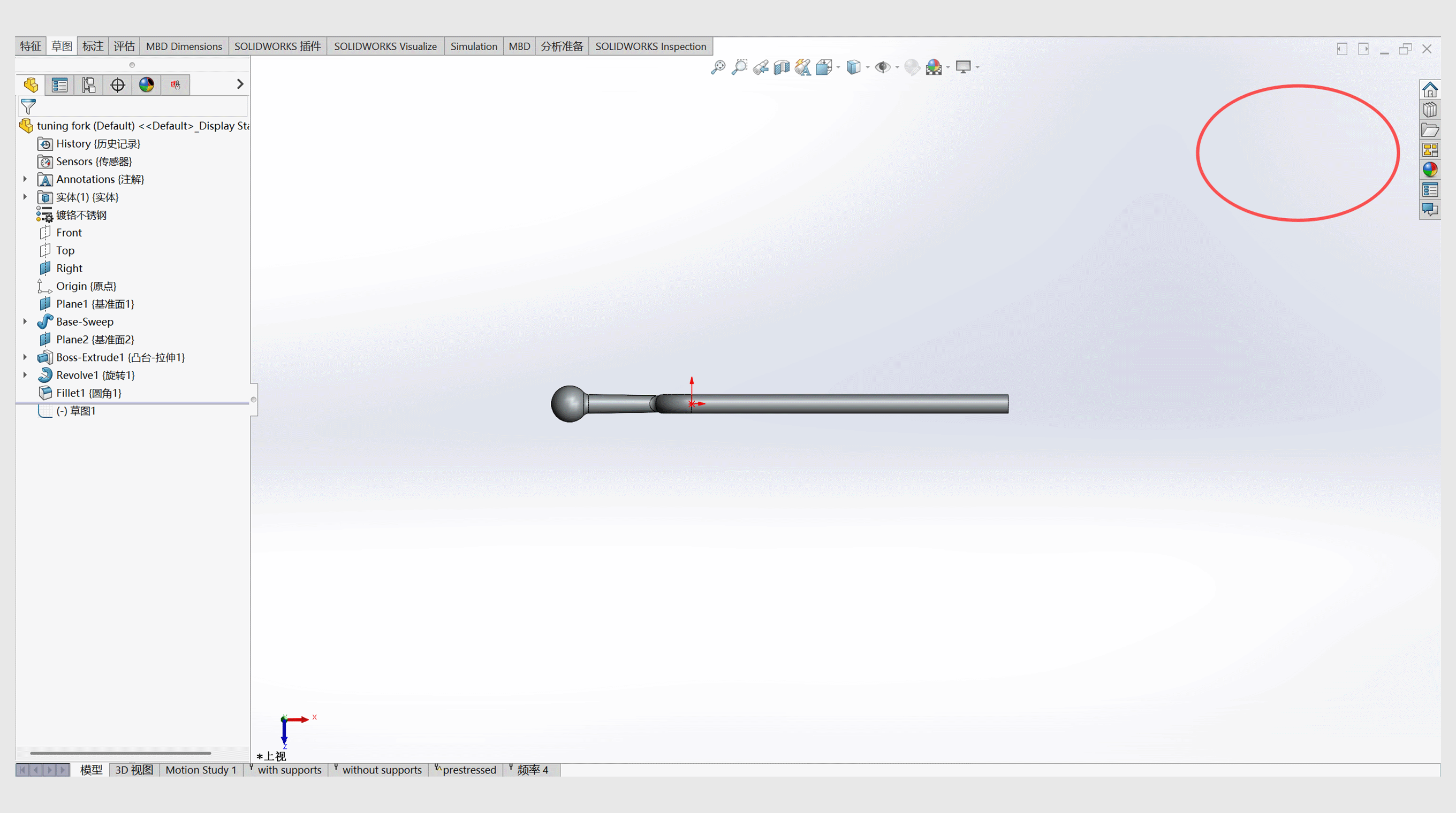 SolidWorks 工程图纸界面,右上角没有确认√取消 × 按钮,确认角落缺失故障场景截图 SolidWorks 工程图纸界面,右上角没有确认√取消 × 按钮,确认角落缺失故障场景截图